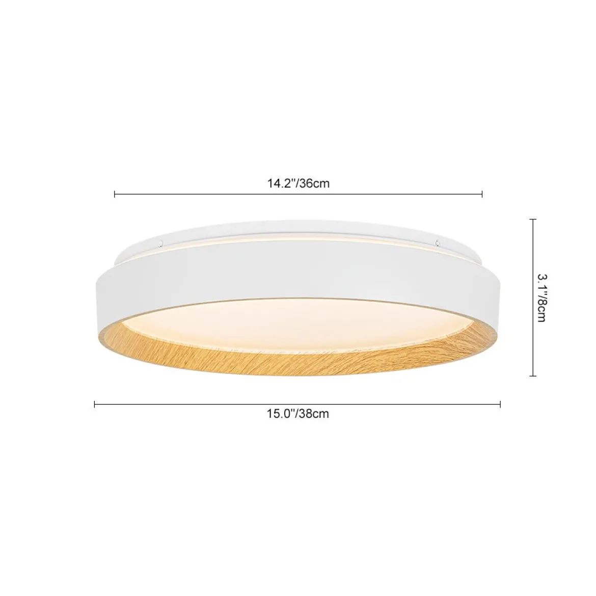 Scandinavian 5CCT Dimmable LED Round Flush Mount Light