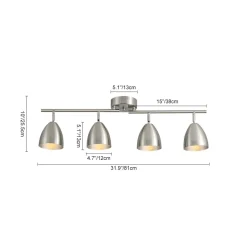 Scandinavian 4-Light Adjustable Spotlight Island Linear Track Light