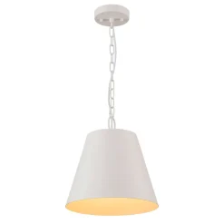 Scandinavian 1-Light Geometric White Kitchen Pendant Light