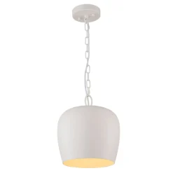 Scandinavian 1-Light Geometric White Kitchen Pendant Light