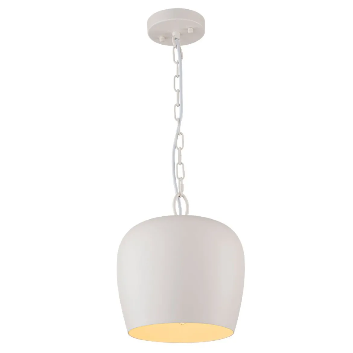 Scandinavian 1-Light Geometric White Kitchen Pendant Light