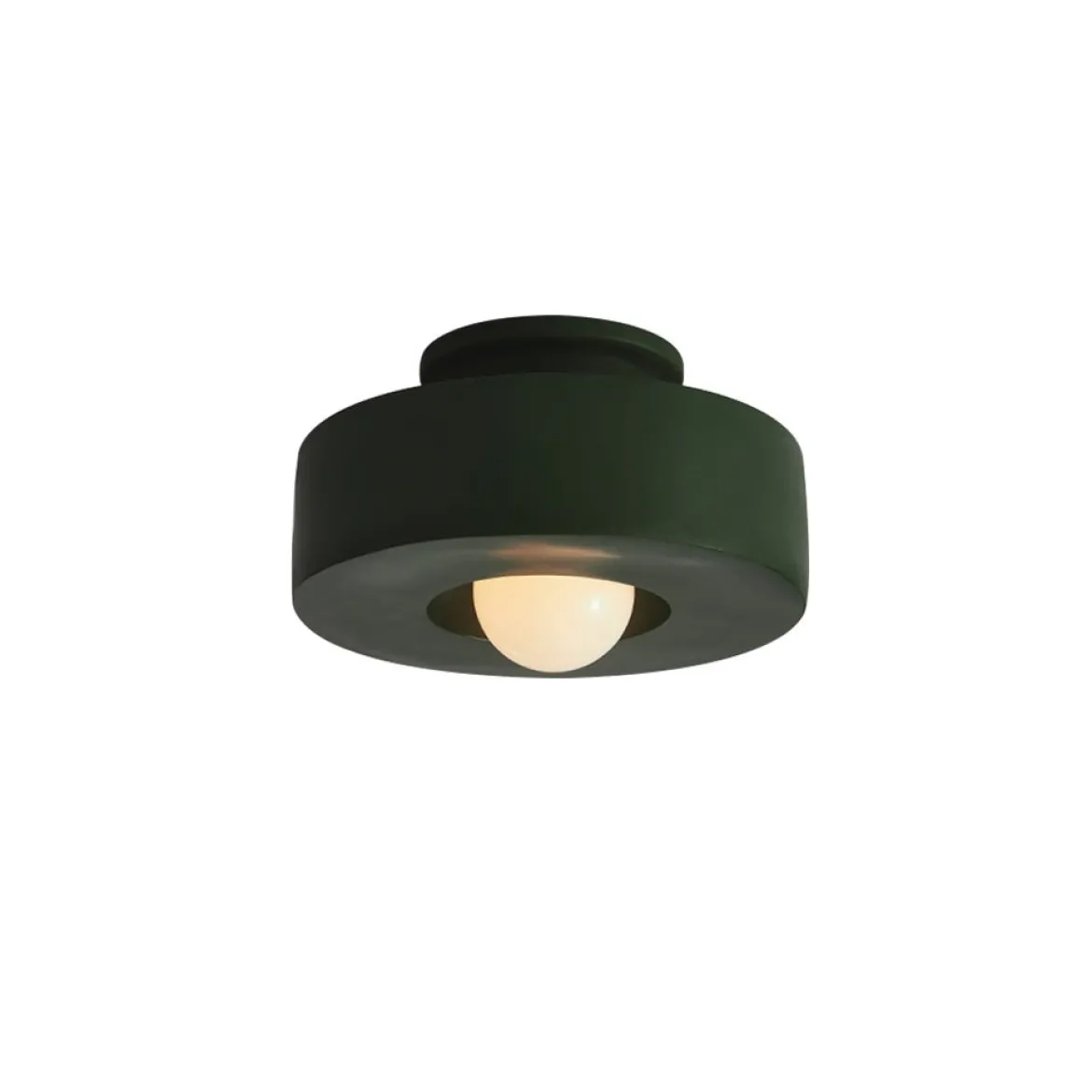 Scandinavian Minimalist Red Velvet Round Single Ceiling Light
