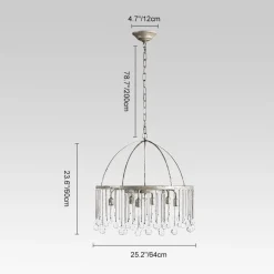 Shabby Chic Crystal Raindrop Chandelier