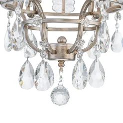 Shabby Chic 6-Light Crystal Empire Candle Chandelier