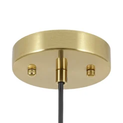Simple Brass 1-Light Metal Flat Conical Kitchen Pendant