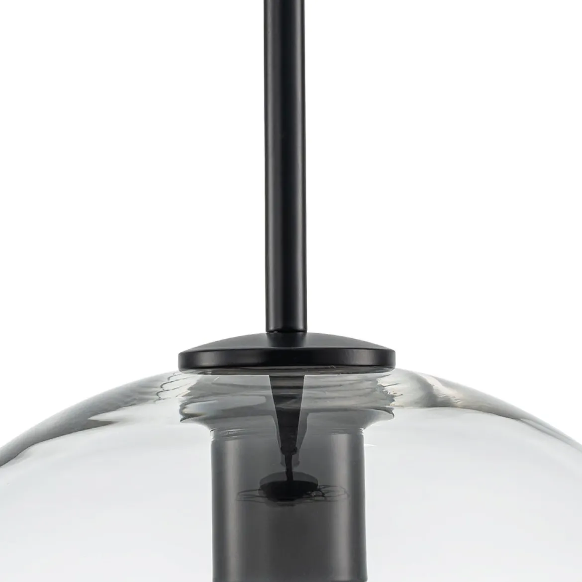 Simple Mid-Century 1-Light Clear Glass Globe Pendant Light