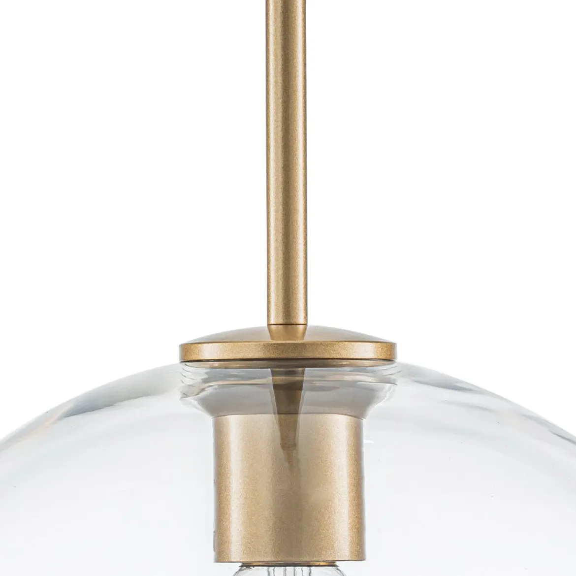 Simple Mid-Century 1-Light Clear Glass Globe Pendant Light