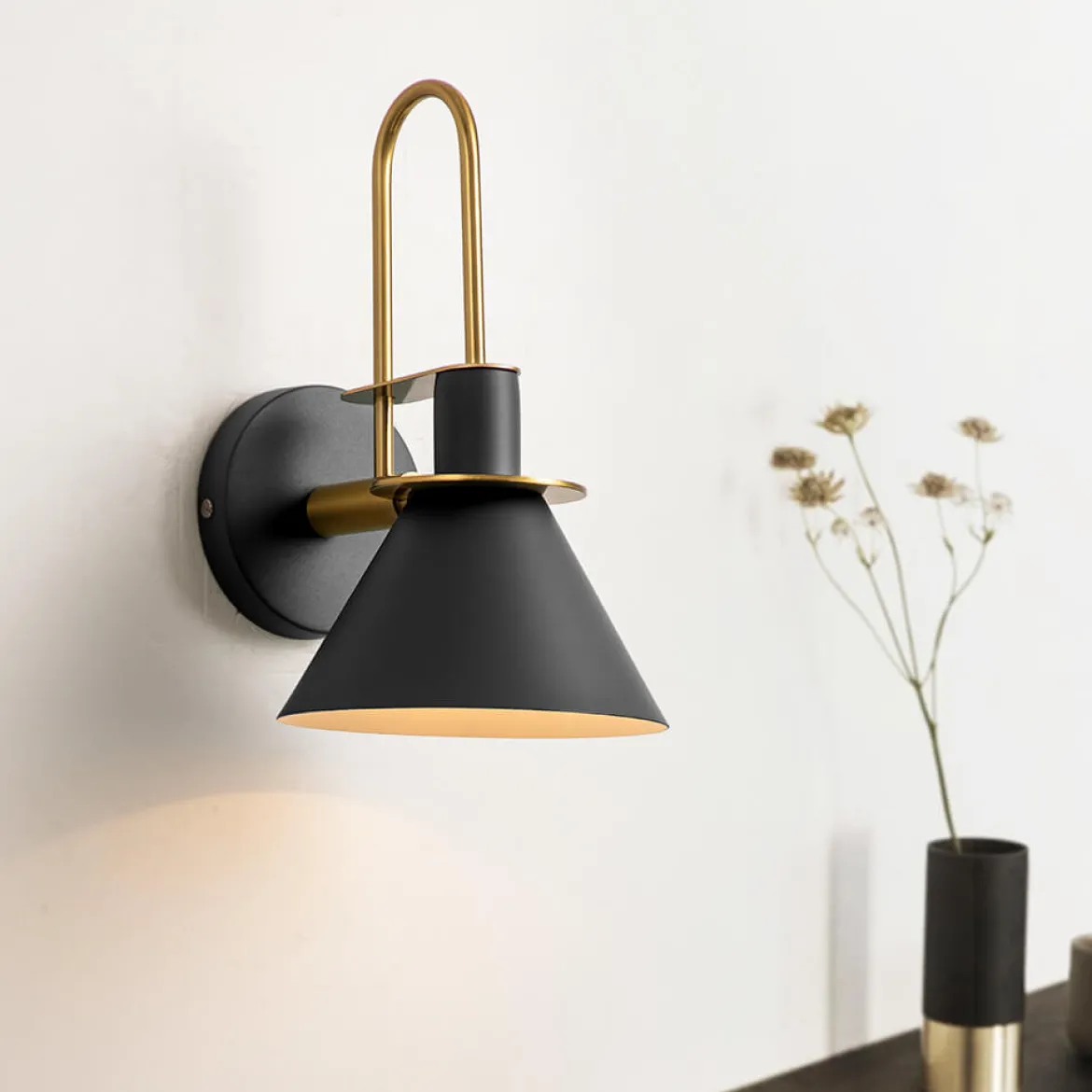 Single Cone Mid-century Wall Light Wall Sconce