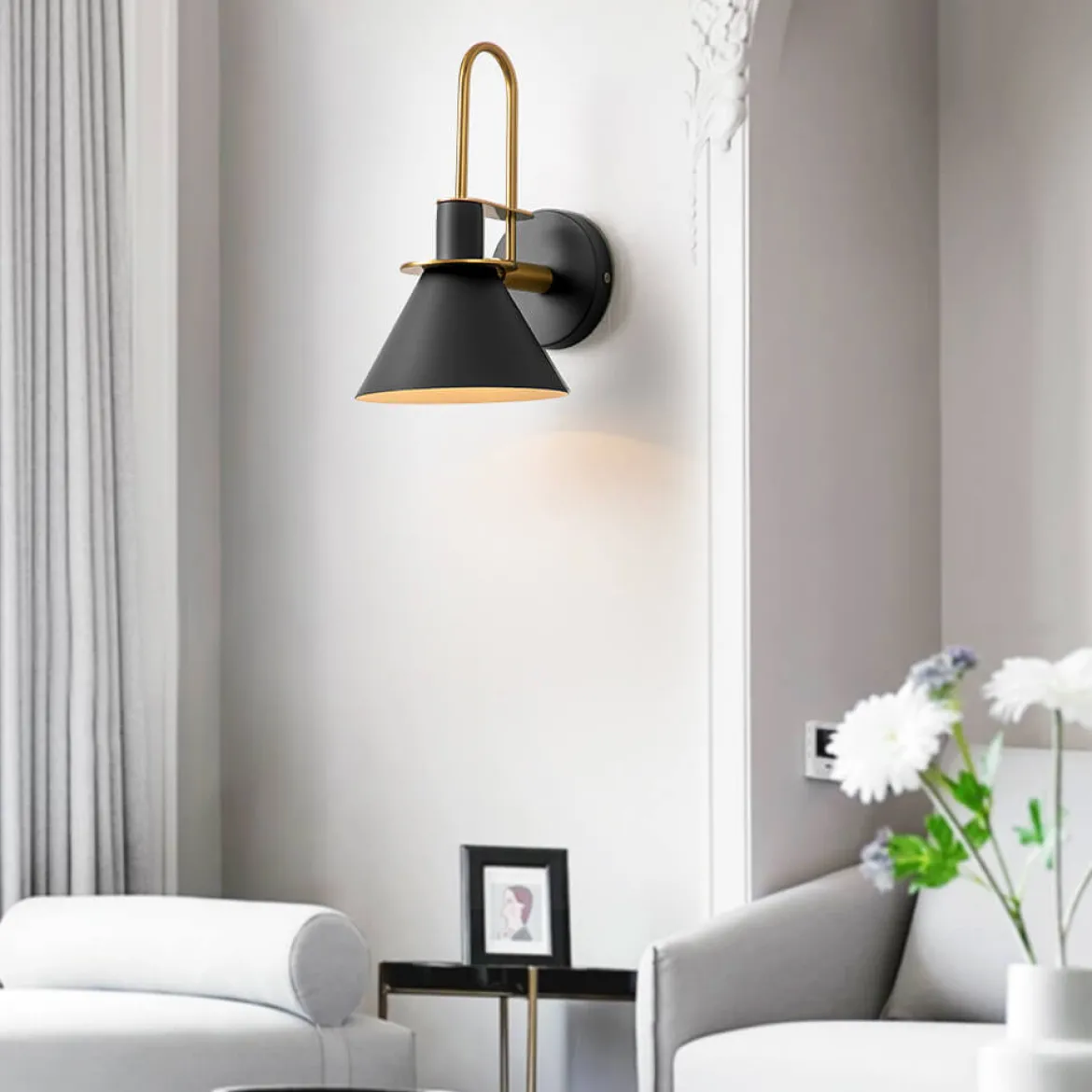 Single Cone Mid-century Wall Light Wall Sconce