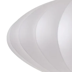 Single White Fabric Pendant Light