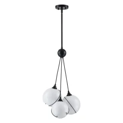 Statement Shine Opal Glass Globe Cluster Chandelier