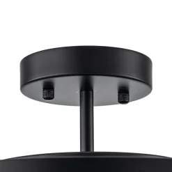 Tiered Hammered Water Glass Round Semi Flush Mount