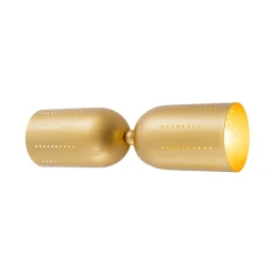 Tulip 2-Light Brass Up Down Hourglass Vanity Wall Sconce