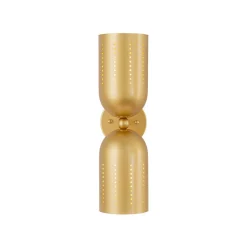 Tulip 2-Light Brass Up Down Hourglass Vanity Wall Sconce