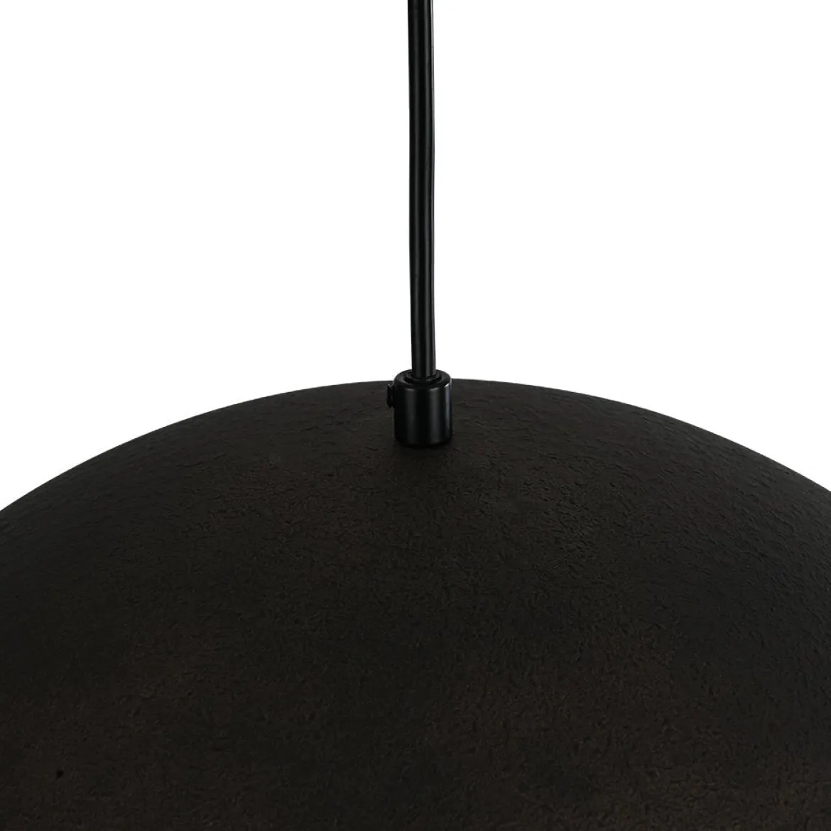 Vintage Luxe Black Gold Hammered Dome Pendant Light