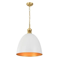 Vintage Luxe Farmhouse Large Iron Bell Pendant Light