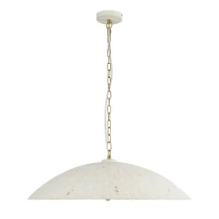 Vintage Oversized Flat Dome Metal Pendant Light