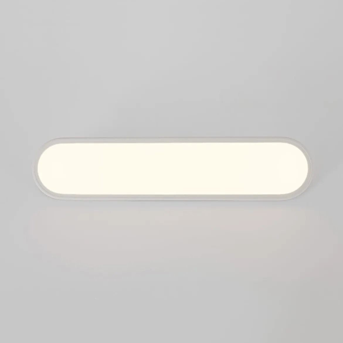 White Long Oval Warm Dimmable LED Semi Flush Mount