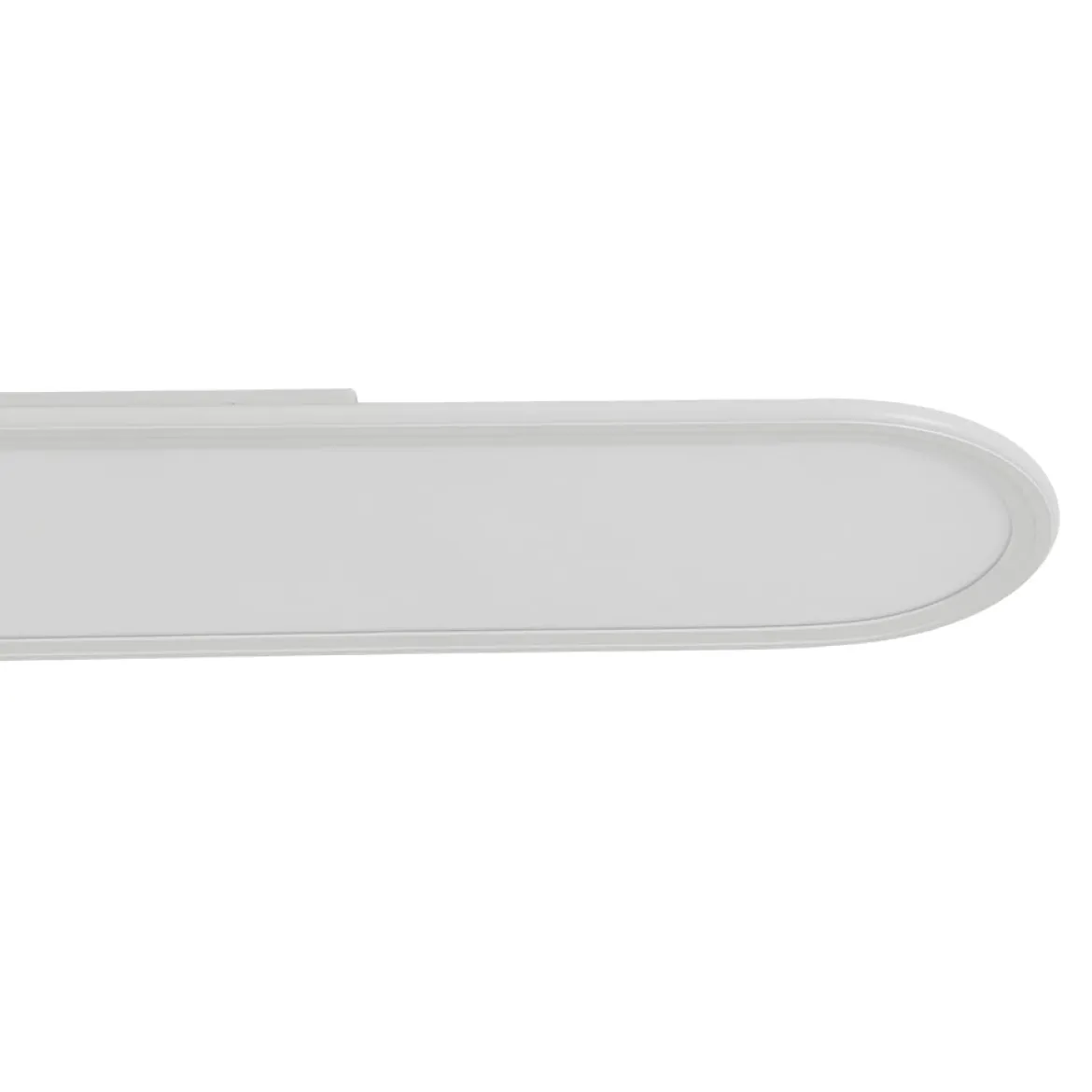 White Long Oval Warm Dimmable LED Semi Flush Mount