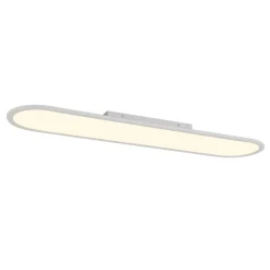 White Long Oval Warm Dimmable LED Semi Flush Mount