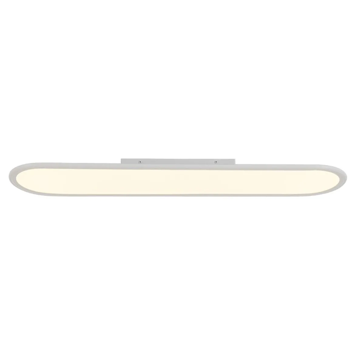 White Long Oval Warm Dimmable LED Semi Flush Mount