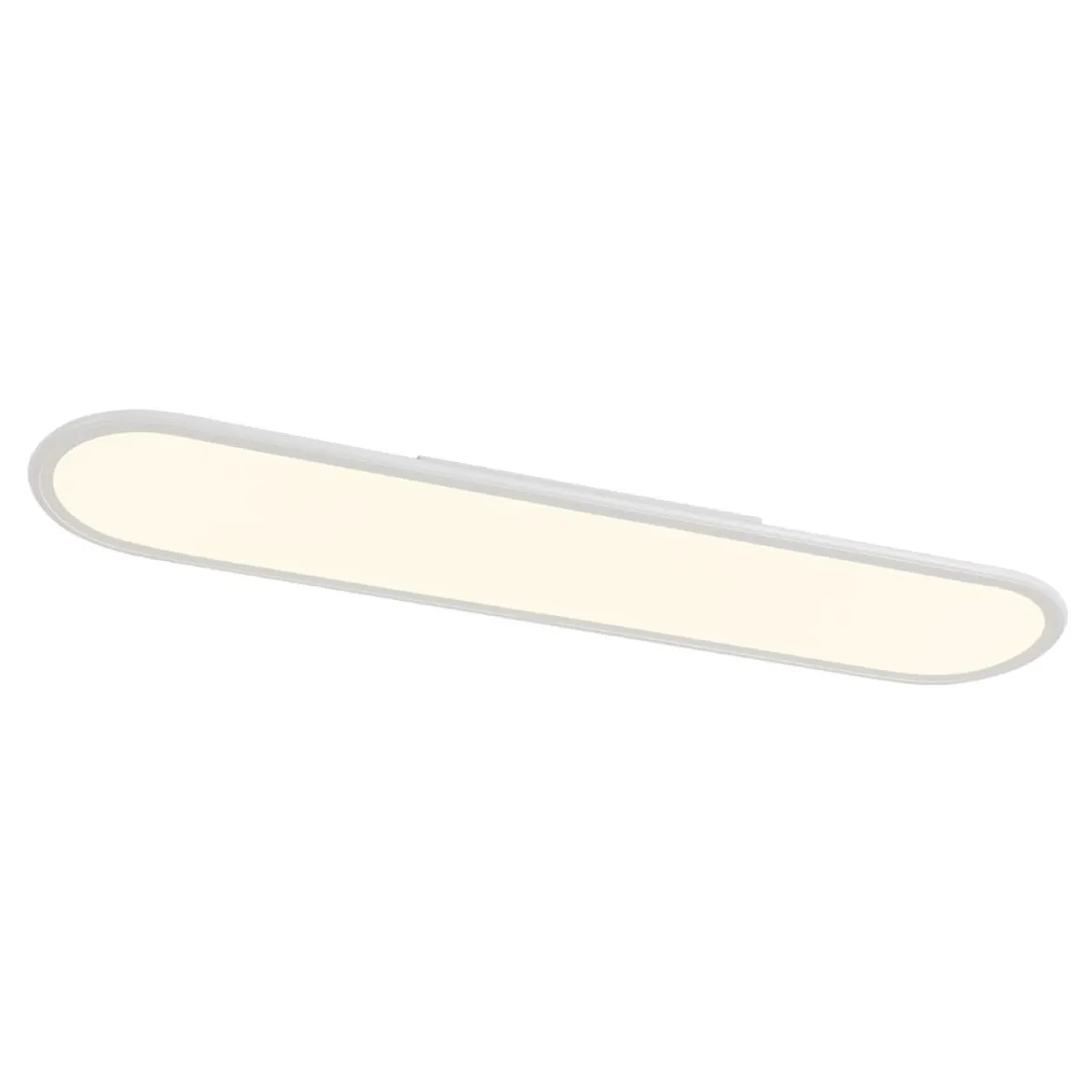 White Long Oval Warm Dimmable LED Semi Flush Mount