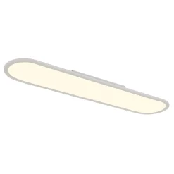 White Long Oval Warm Dimmable LED Semi Flush Mount