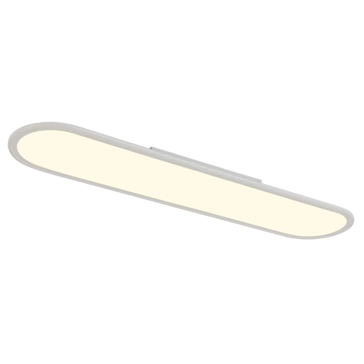 White Long Oval Warm Dimmable LED Semi Flush Mount
