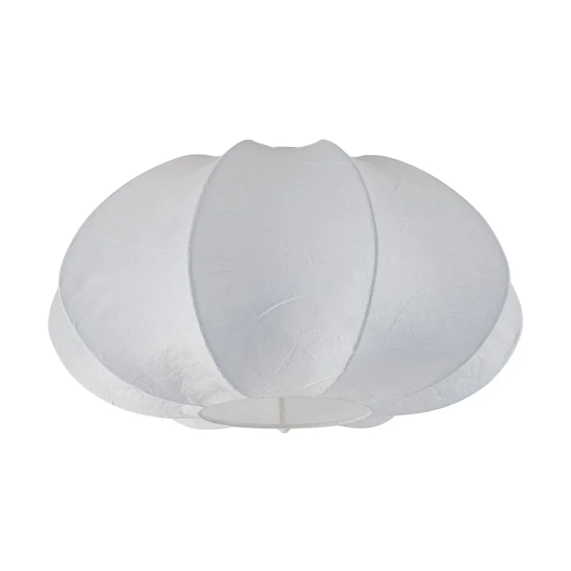 White Silk Scalloped Cage Flush Mount Ceiling Light