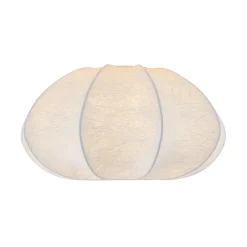 White Silk Scalloped Cage Flush Mount Ceiling Light