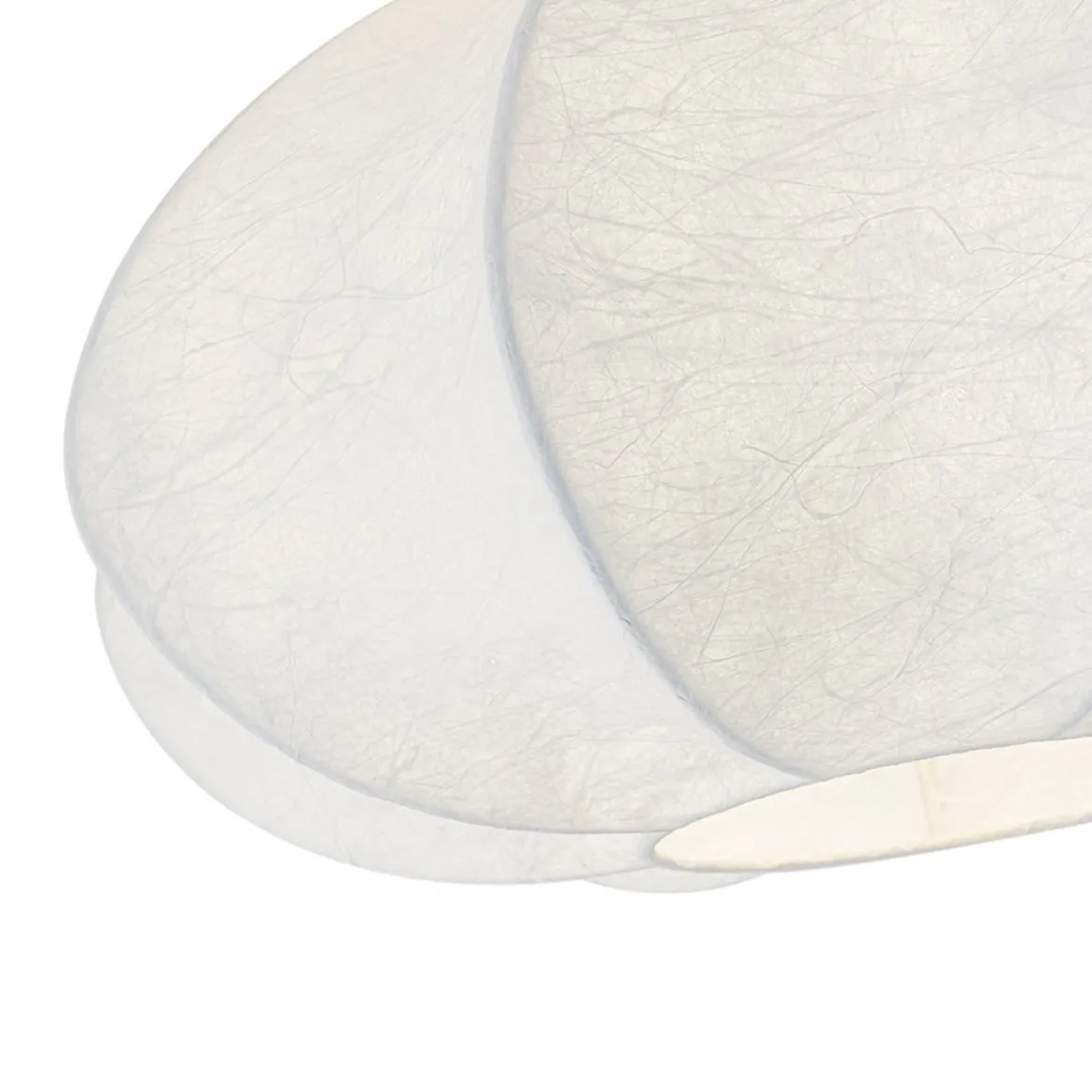 White Silk Scalloped Cage Flush Mount Ceiling Light