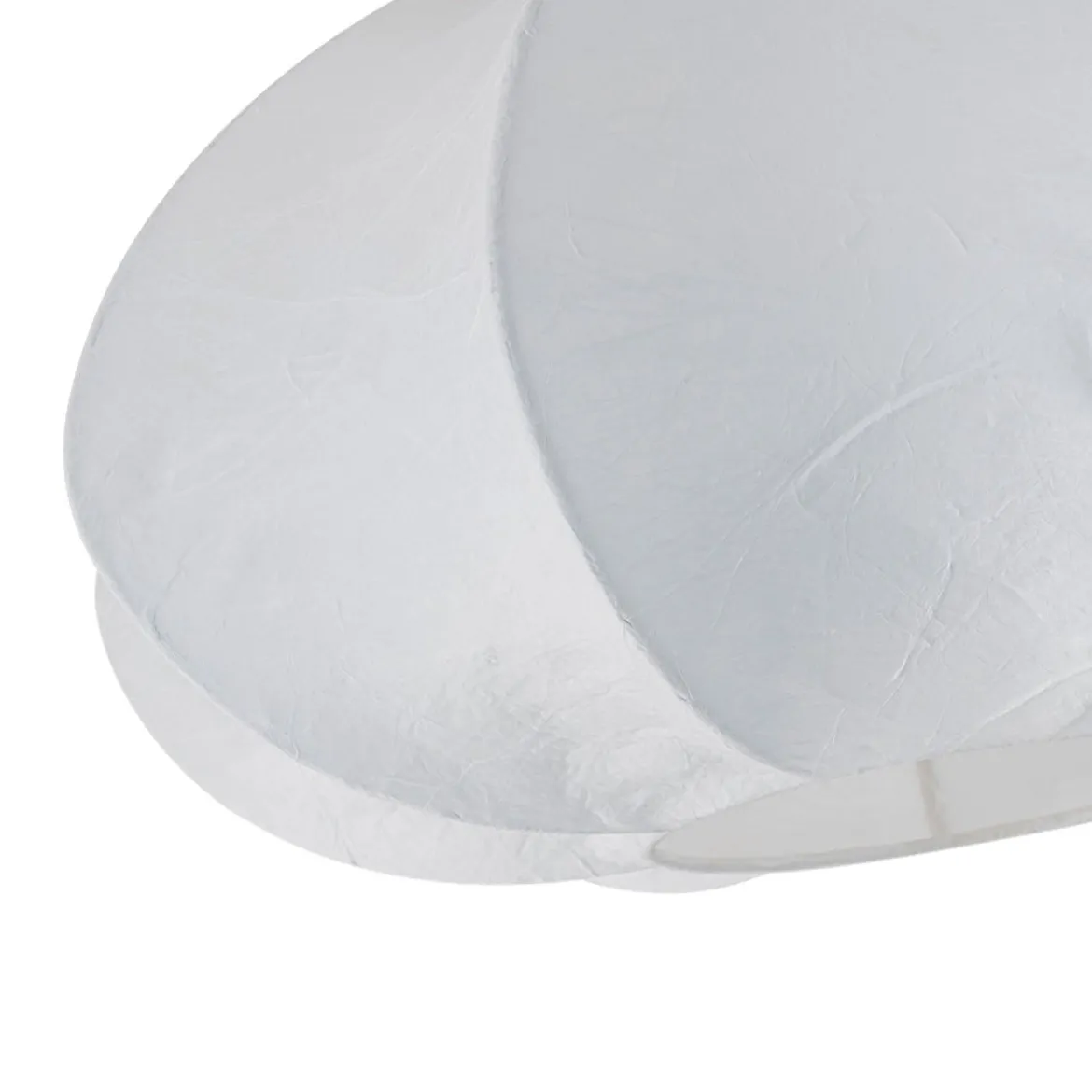 White Silk Scalloped Cage Flush Mount Ceiling Light