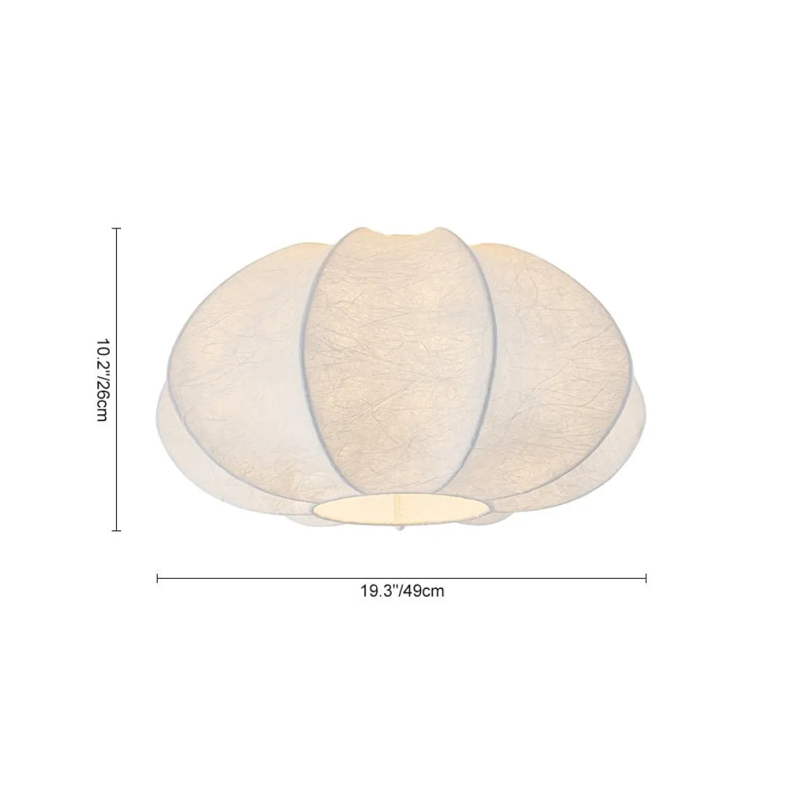 White Silk Scalloped Cage Flush Mount Ceiling Light