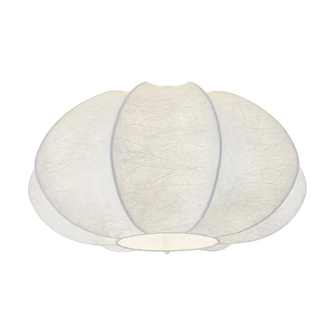 White Silk Scalloped Cage Flush Mount Ceiling Light