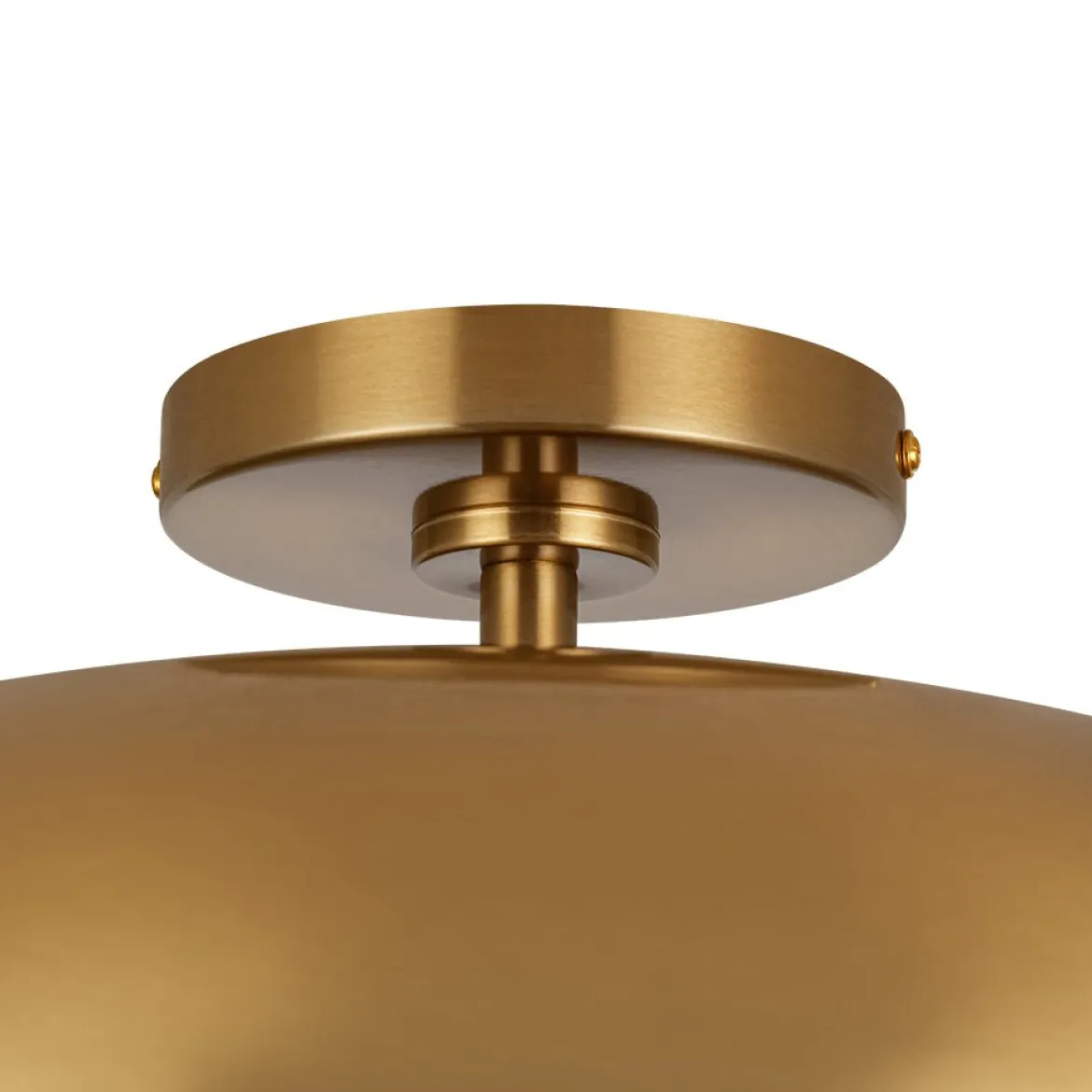 Wide Iron Dome Dimmable LED Semi Flush Ceiling Light