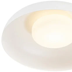 Wide Iron Dome Dimmable LED Semi Flush Ceiling Light