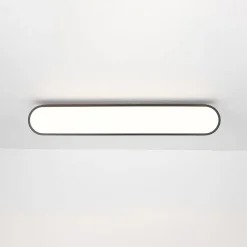 Wood Accent Oval Dimmable LED Flush Mount Ceiling Light