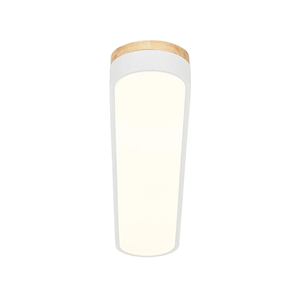 Wood Accent Oval Dimmable LED Flush Mount Ceiling Light