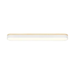 Wood Accent Oval Dimmable LED Flush Mount Ceiling Light