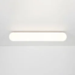 Wood Accent Oval Dimmable LED Flush Mount Ceiling Light