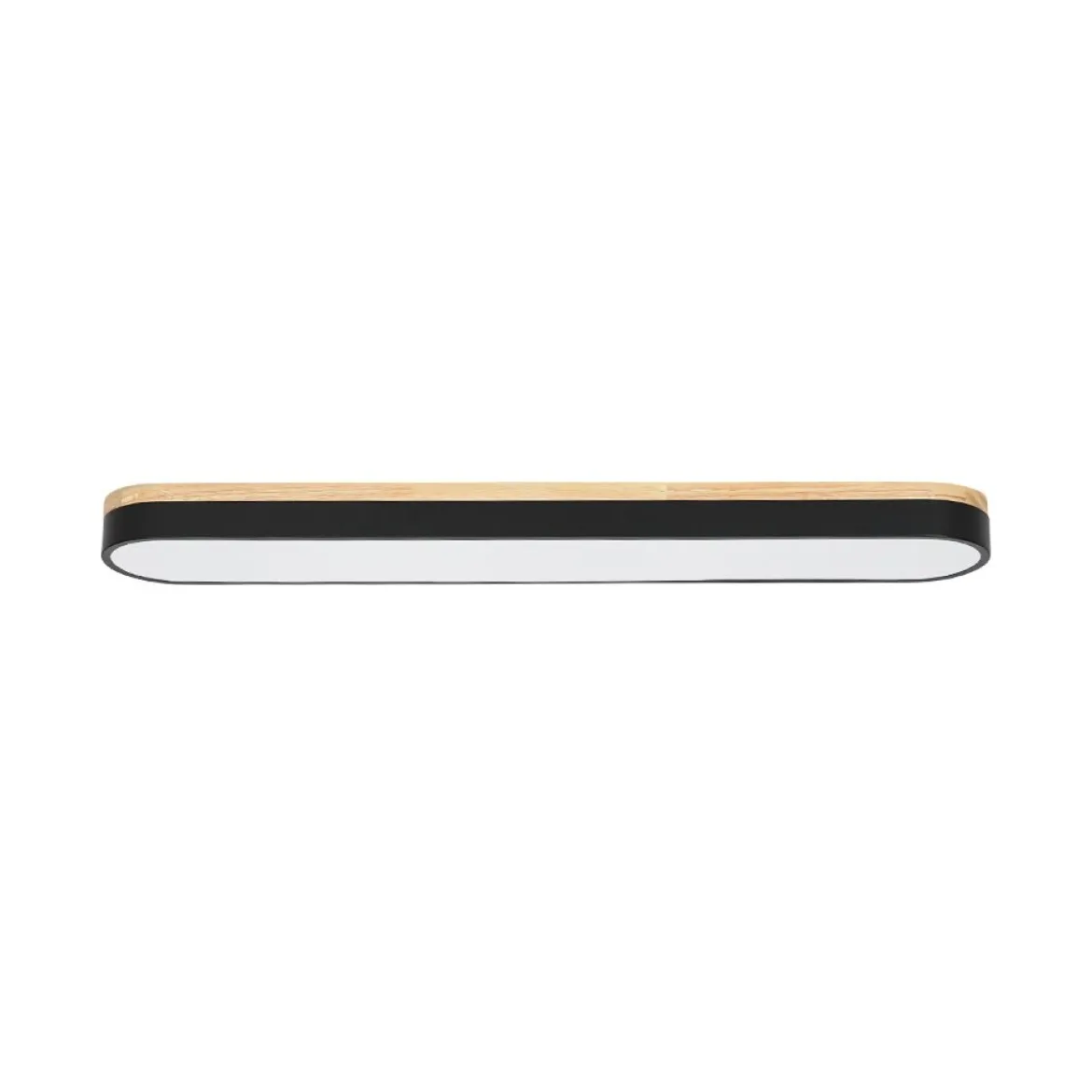 Wood Accent Oval Dimmable LED Flush Mount Ceiling Light