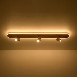 Wood Oval LED Adjustable Spotlight Ceiling Track Light