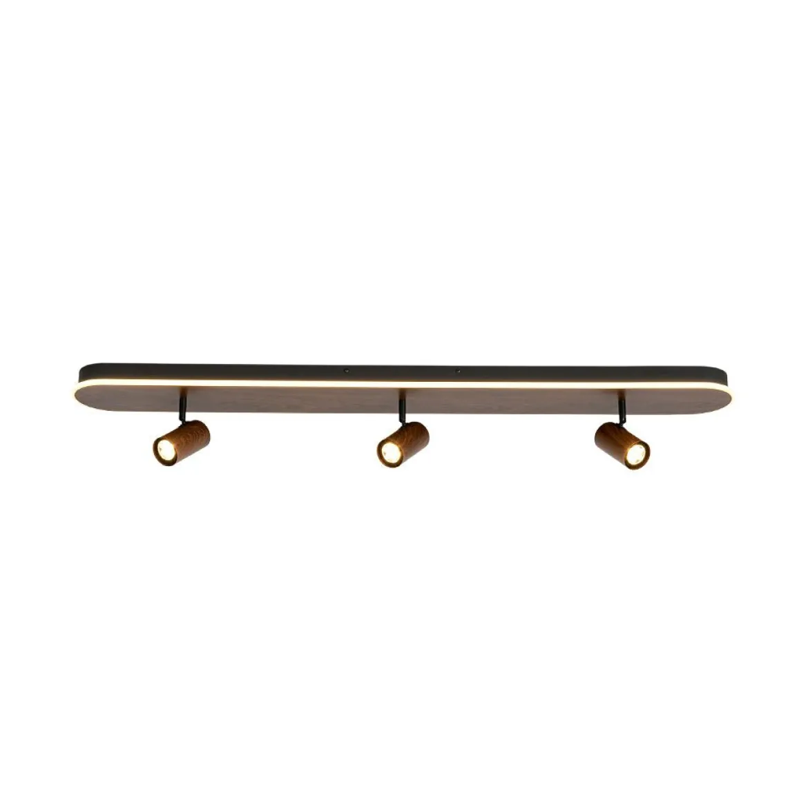 Wood Oval LED Adjustable Spotlight Ceiling Track Light